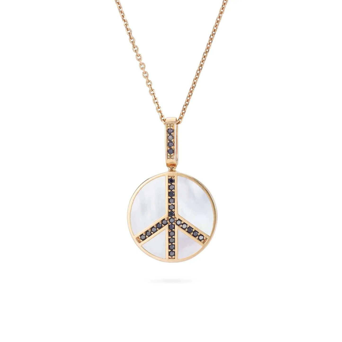 Black Peace Pendent Necklace | LunaFlo London