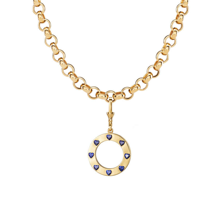 Blue Heart Wheel Charm | LunaFlo London