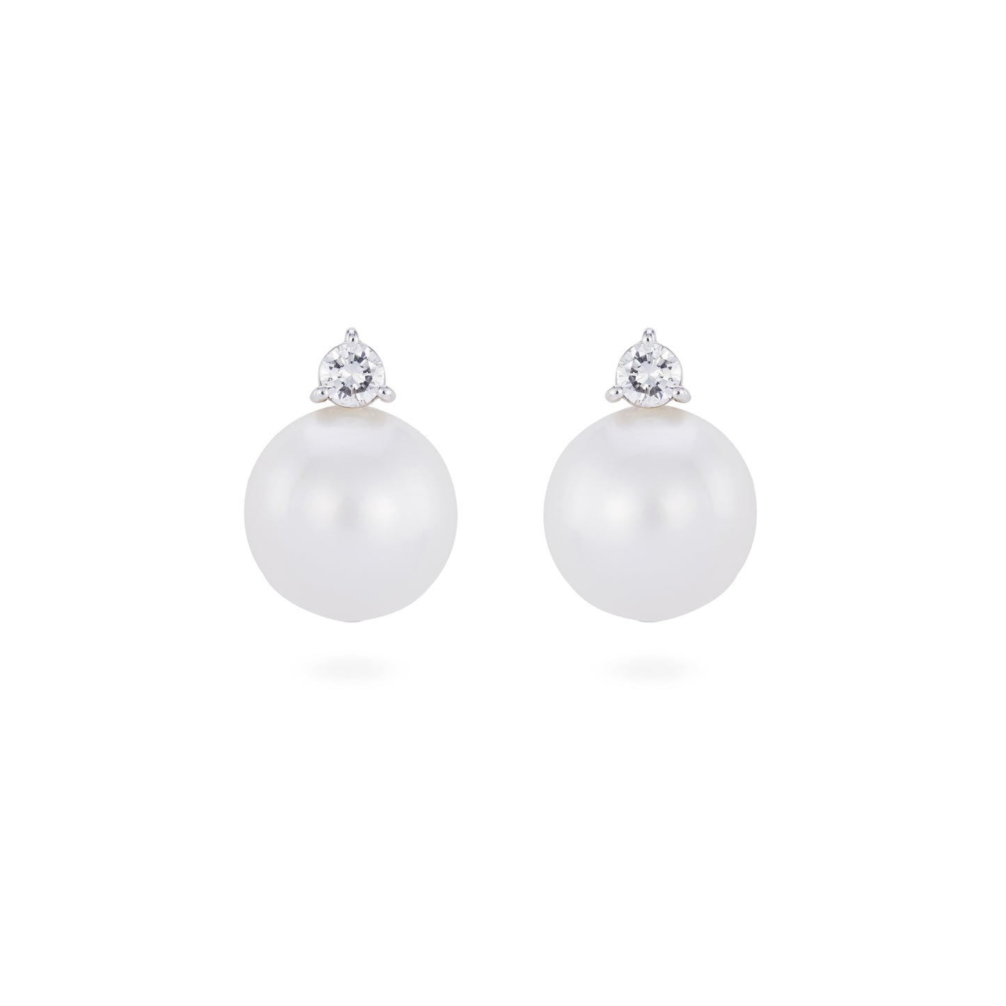 Pearl Drop Diamond Earrings | LunaFlo London