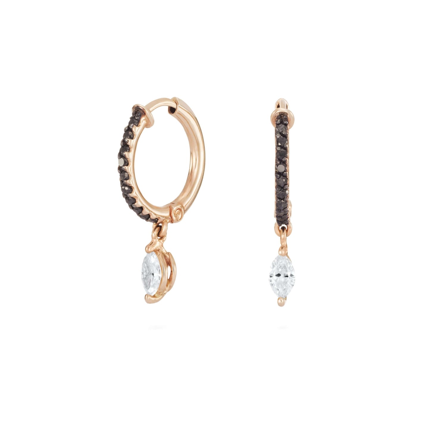Black and White Tear Drop Earrings | LunaFlo London