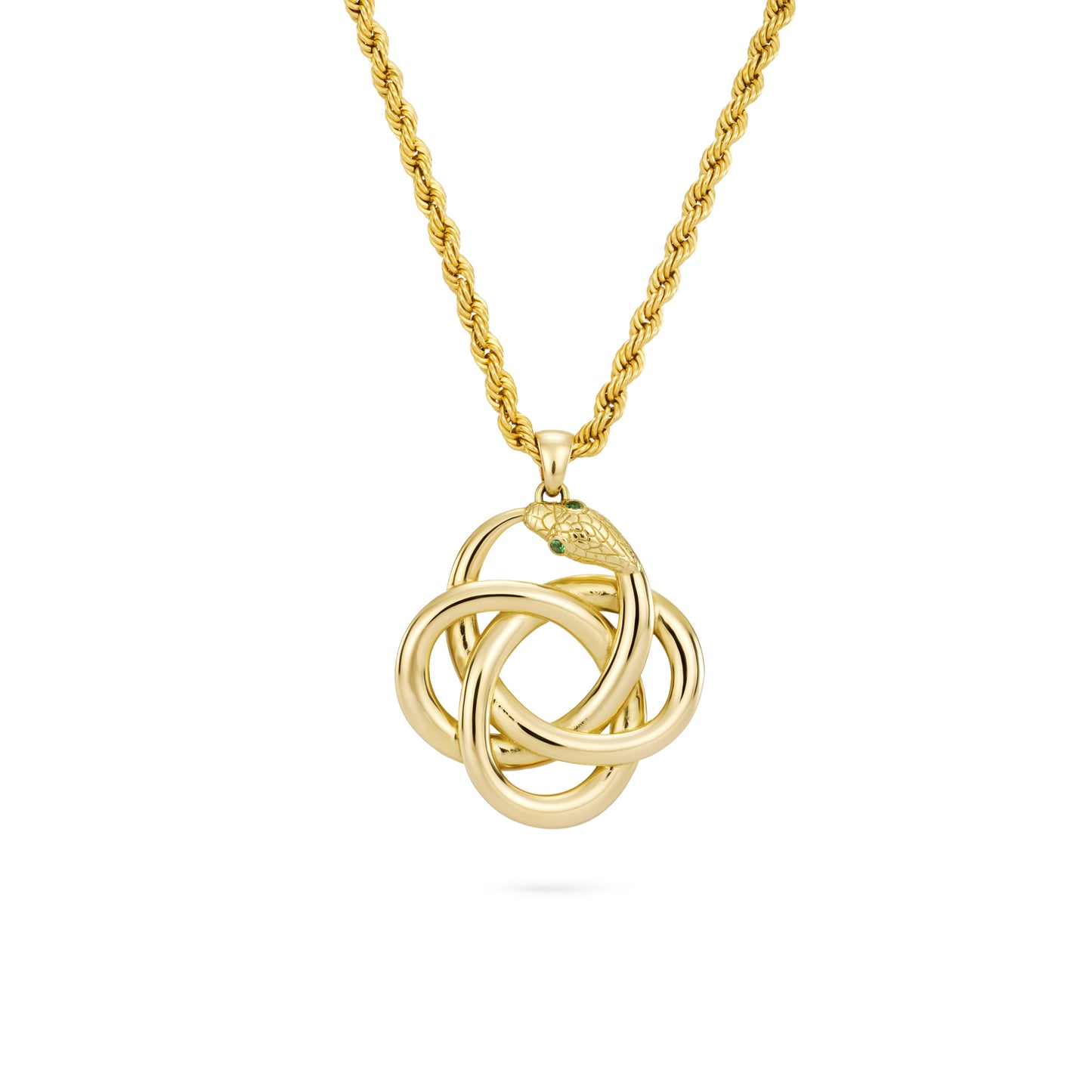 Smooth Serpent Pendant Necklace | LunaFlo London