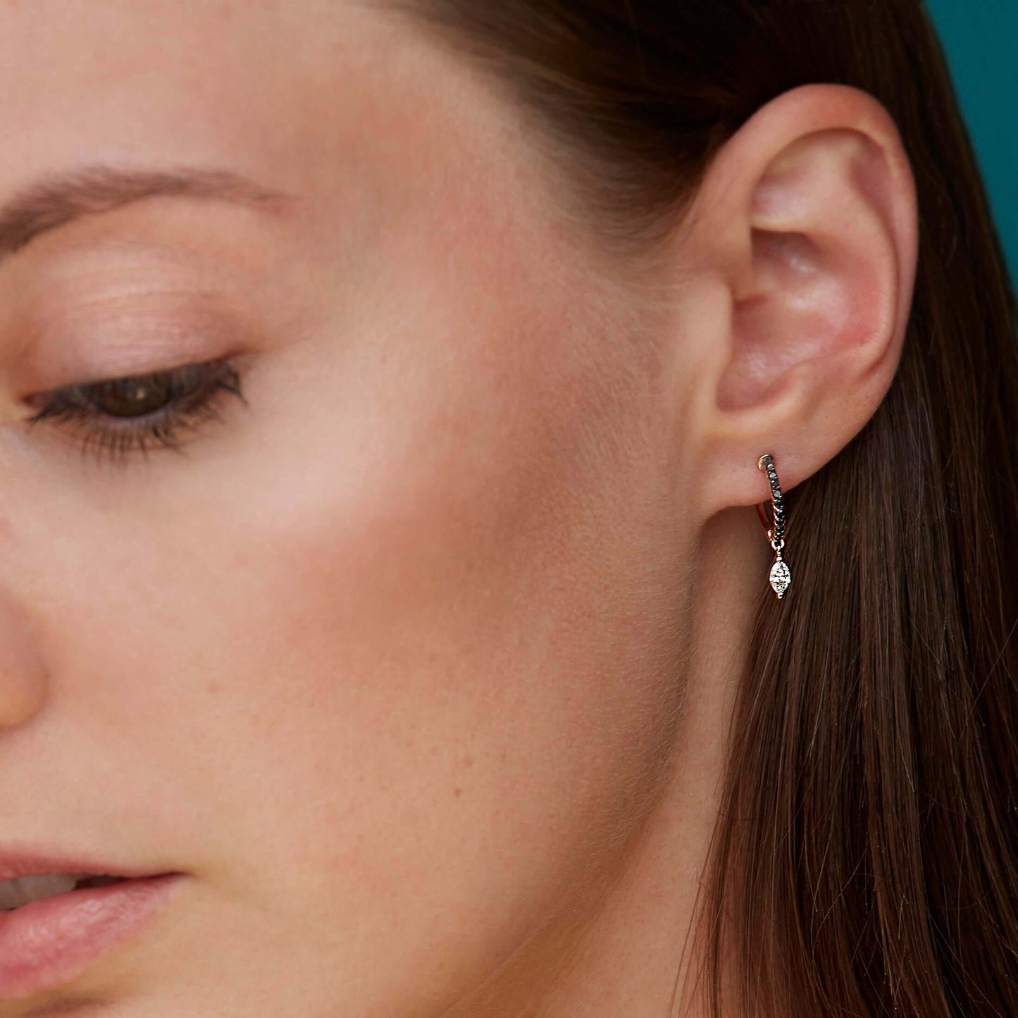 Black and White Tear Drop Earrings | LunaFlo London
