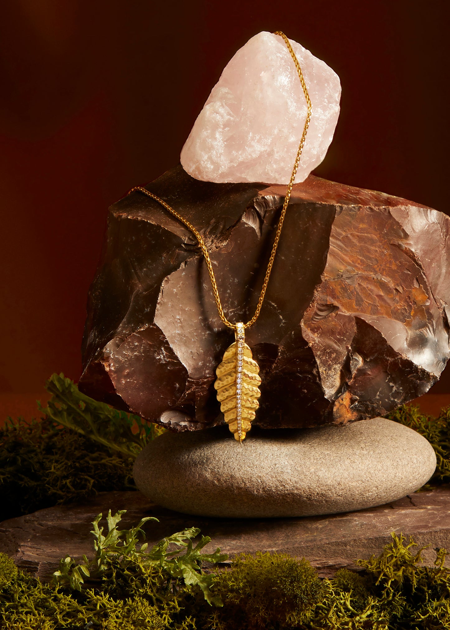 Golden Leaf Necklace | LunaFlo London