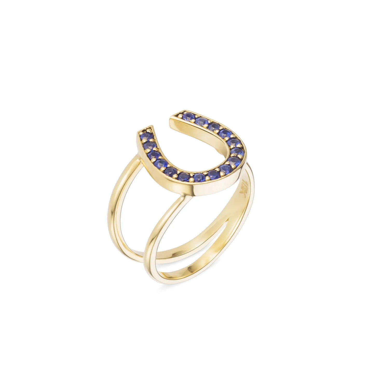 Saphire Horse Shoe Ring | LunaFlo London