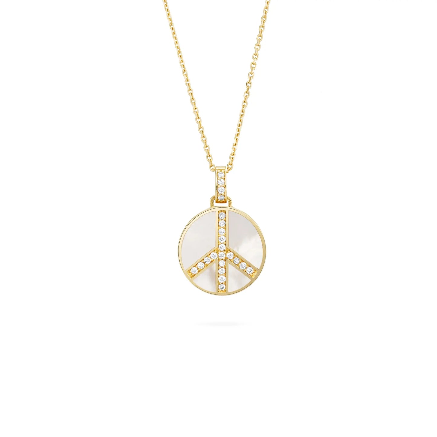 White Peace Pendant Necklace | LunaFlo London