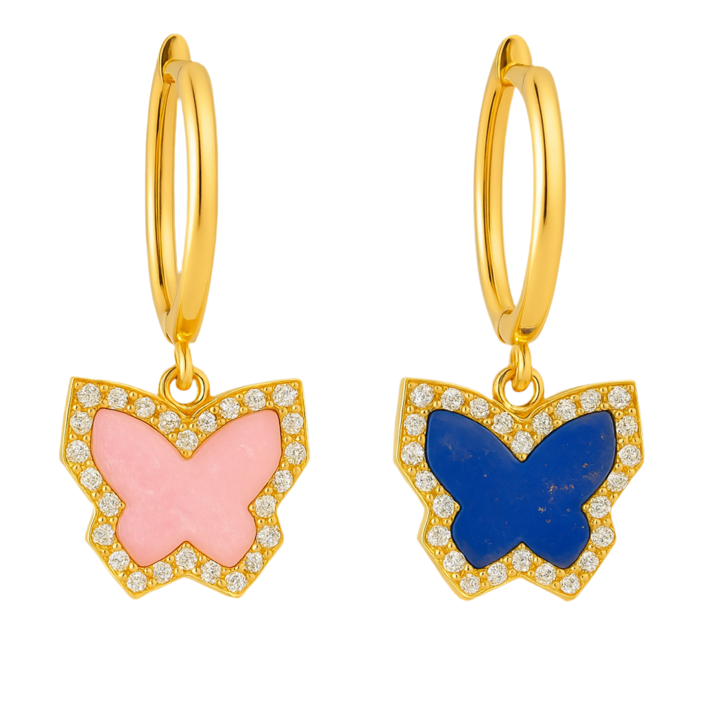 Diamond Butterfly Earrings
