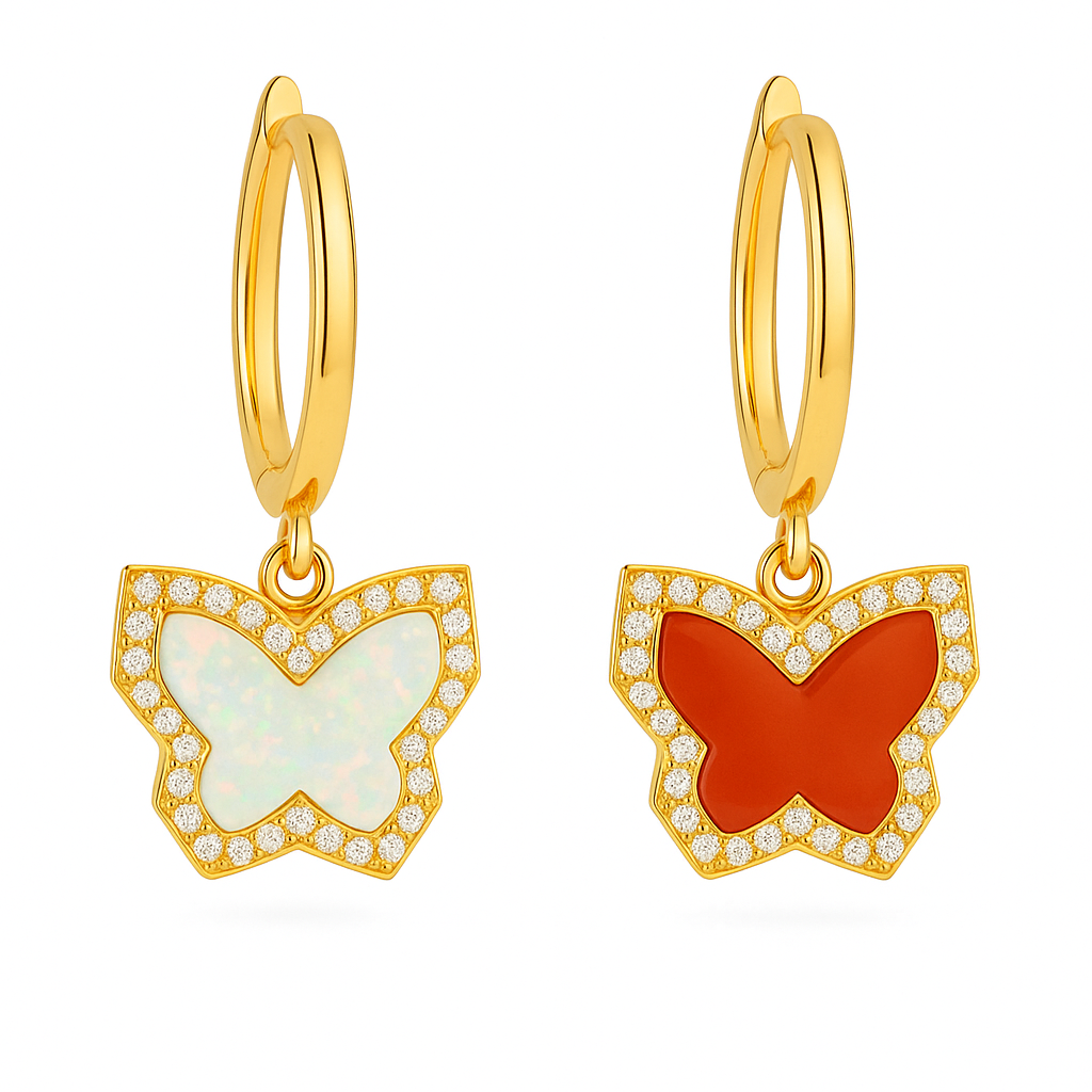 Diamond Butterfly Earrings