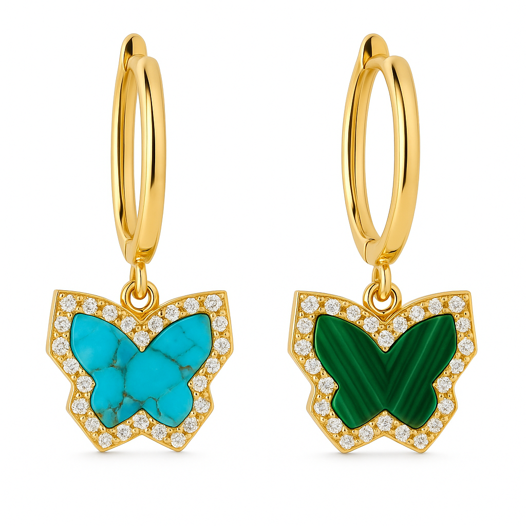 Diamond Butterfly Earrings