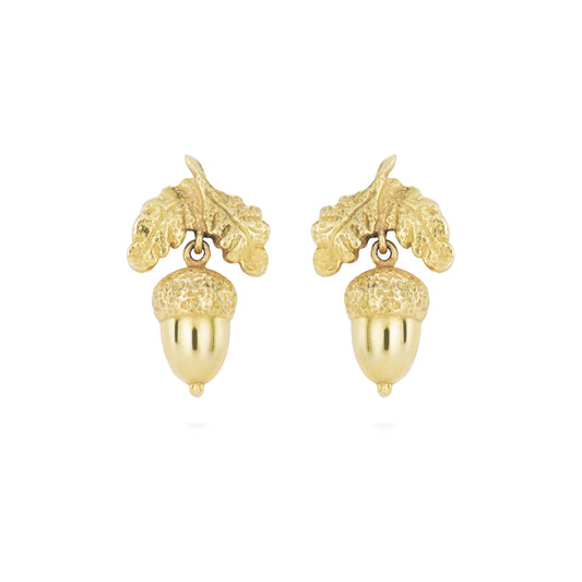 Gold Acorn Earrings | LunaFlo London