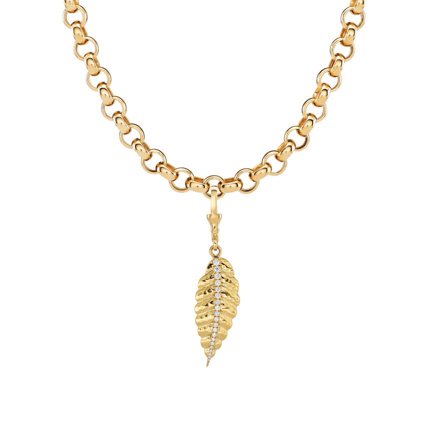 Golden Leaf Charm | LunaFlo London