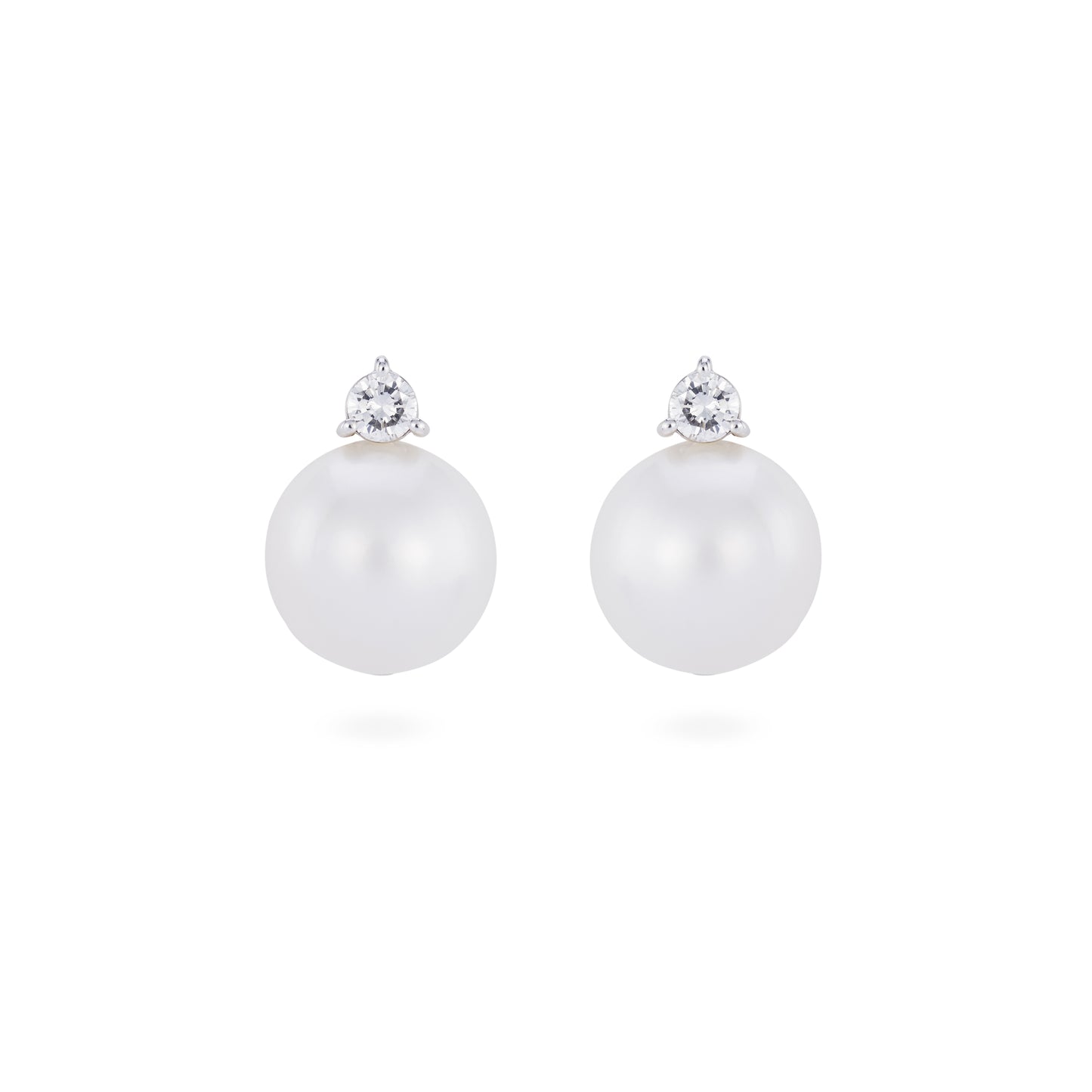 Pearl Drop Diamond Earrings Lunaflolondon