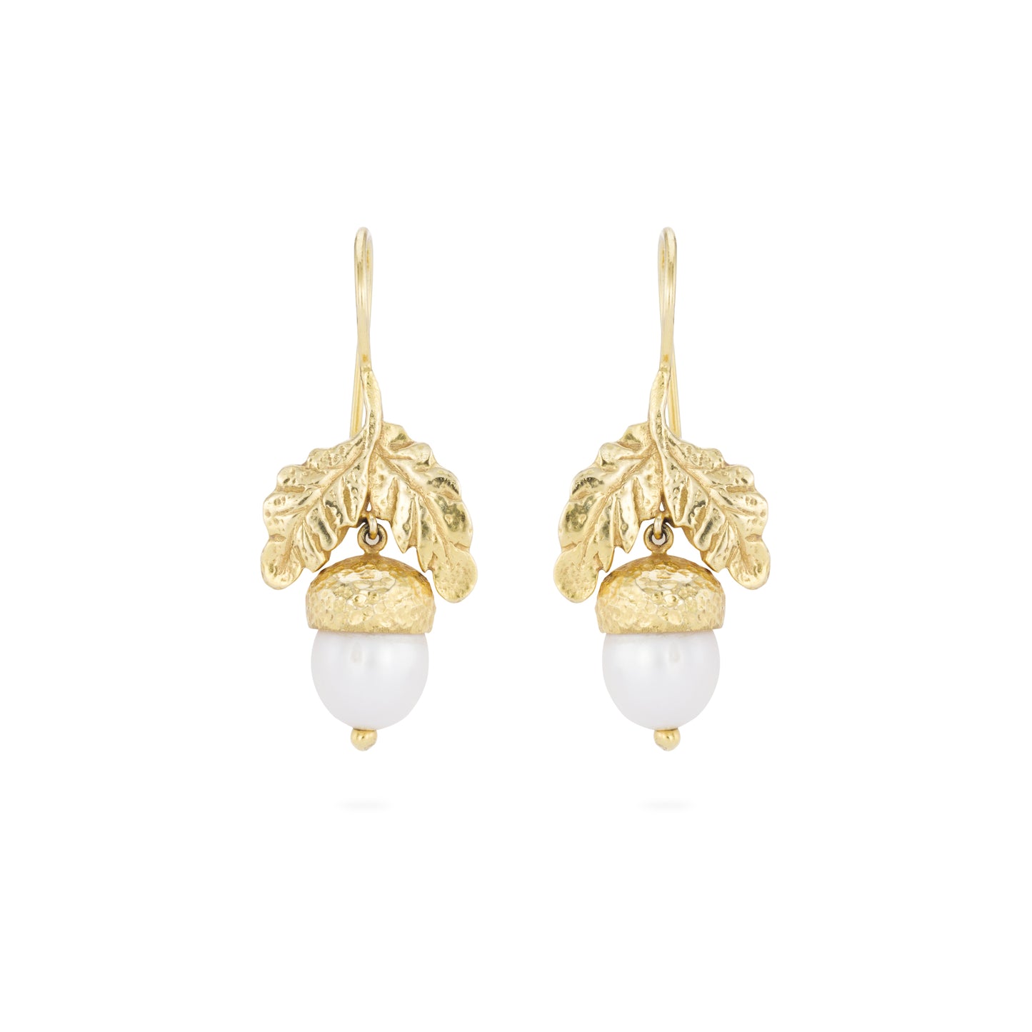 Pearl Acorn Earrings Lunaflolondon