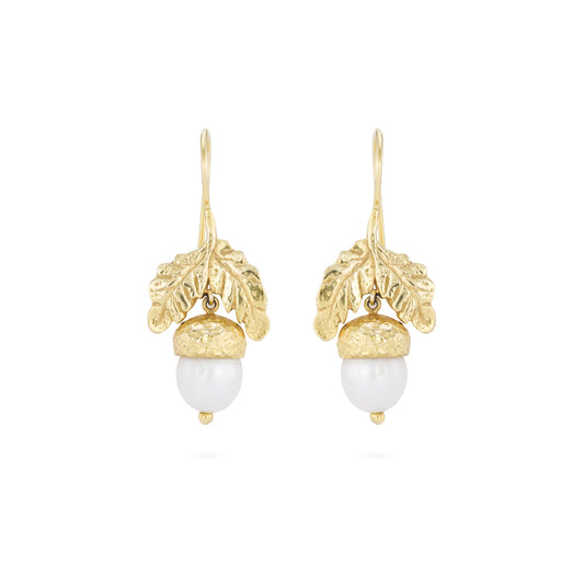 Pearl Acorn Earrings | LunaFlo London