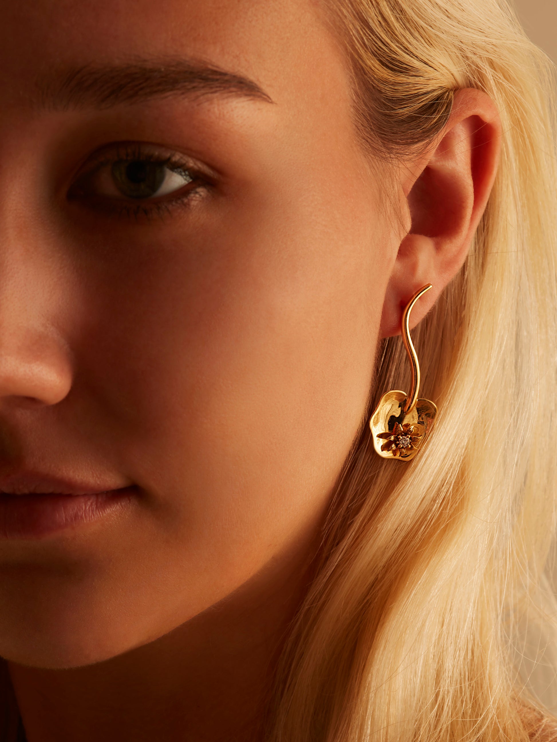 Long Lily Pad Earrings | LunaFlo London