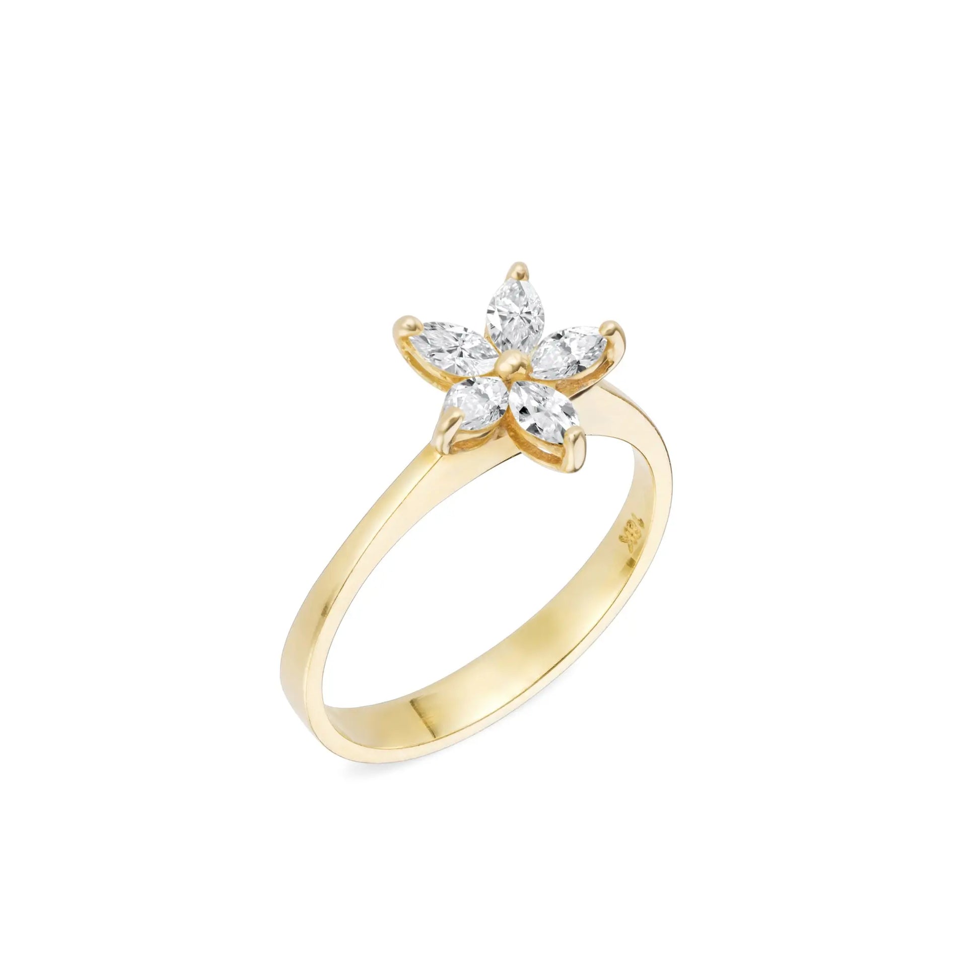 lily white shop london White Lily Ring | Platinum 18K Marquise Diamond Ring
